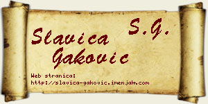Slavica Gaković vizit kartica